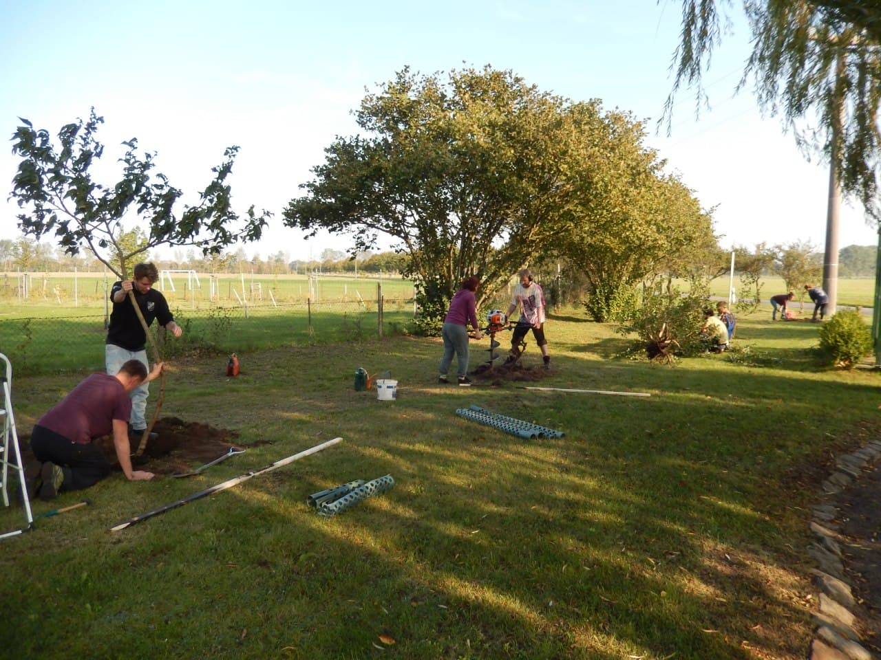 Kagendorf in October 2020: Planting of 86 trees (mainly old fruit varieties).